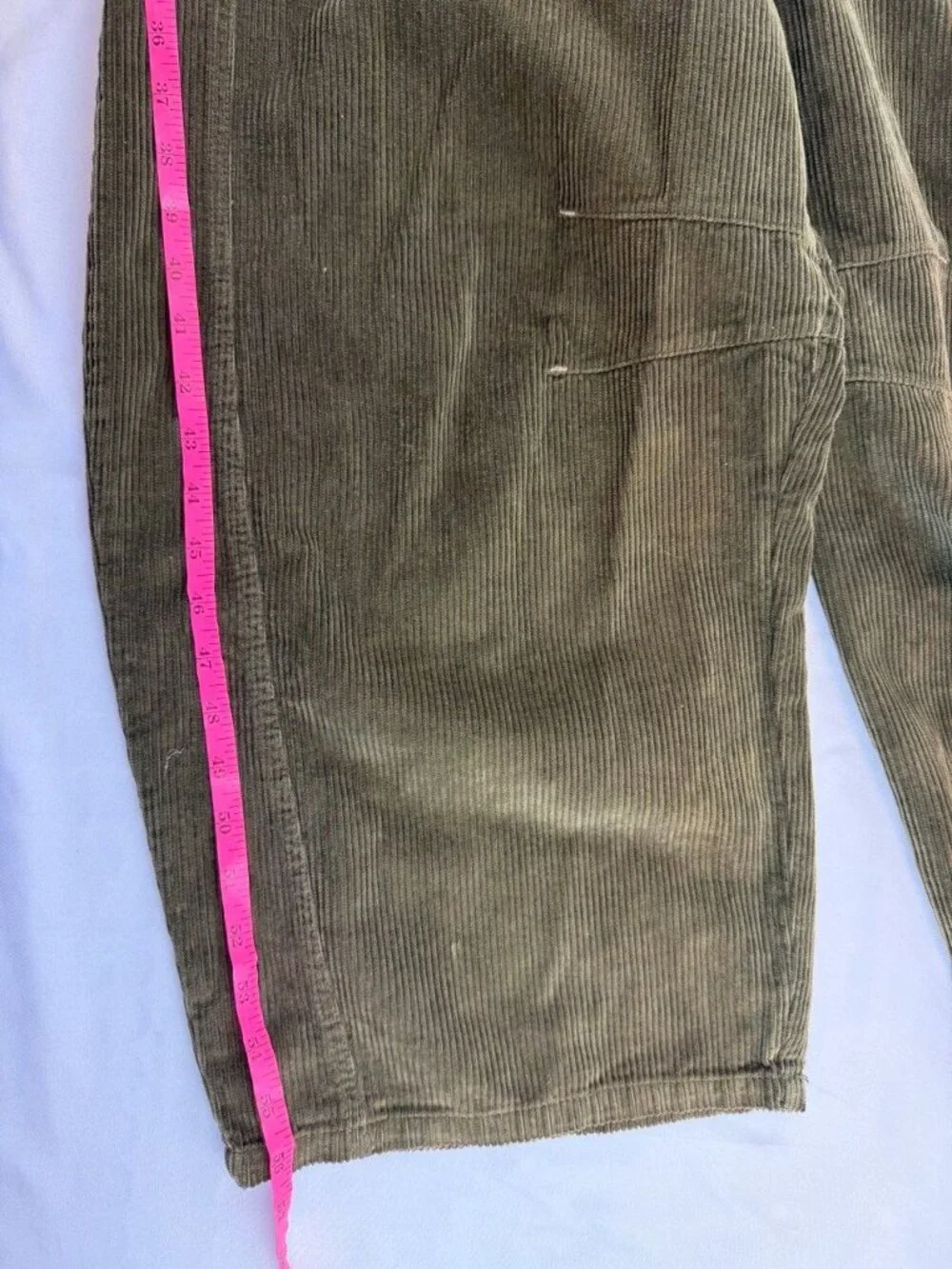 Free People Good Luck Cord Overalls in Fir Green Size Large - Picture 14 of 14